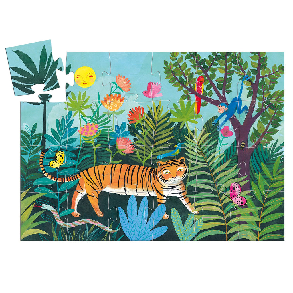 Djeco Silhouette 24 Piece Puzzle - The Tigers Walk