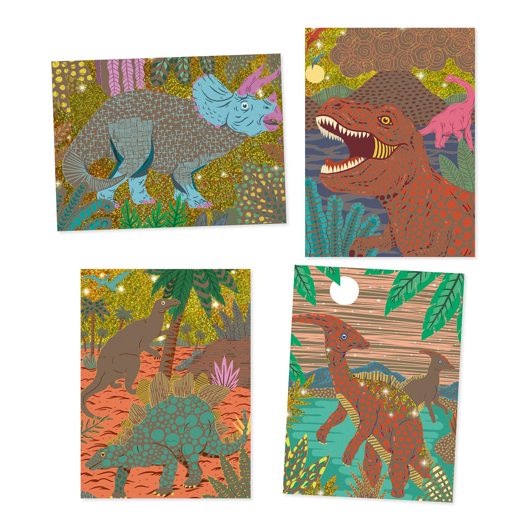 Djeco When Dinosaurs Reigned Scratch Card Set