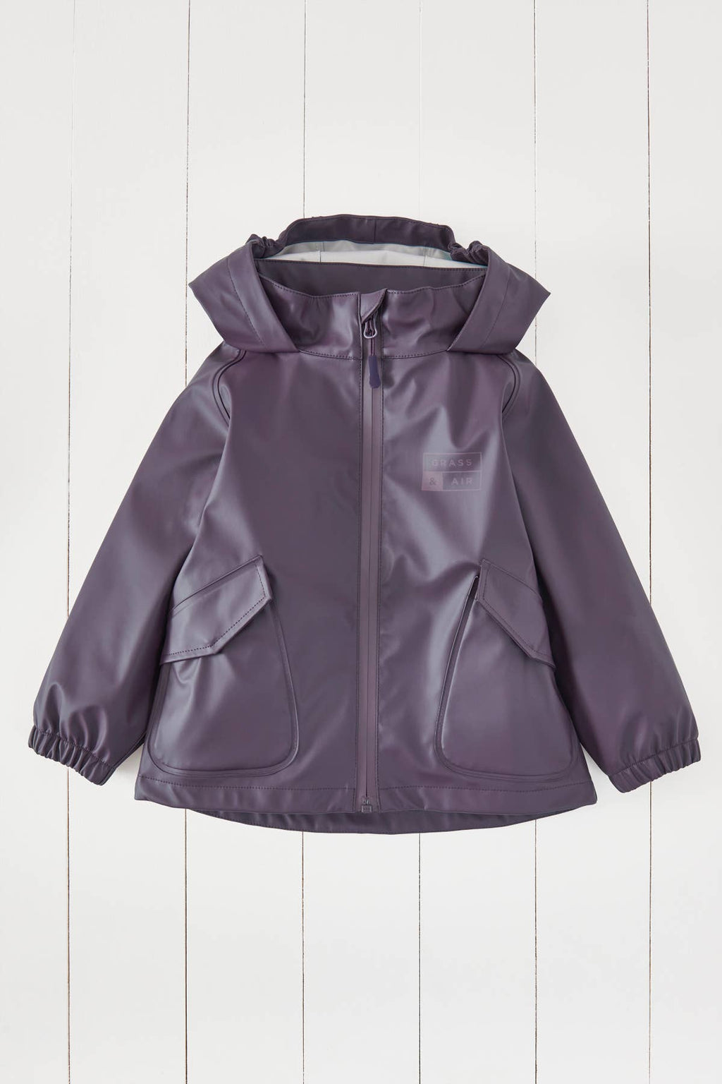 Grass & Air Amethyst Purple Kids Rain Jacket