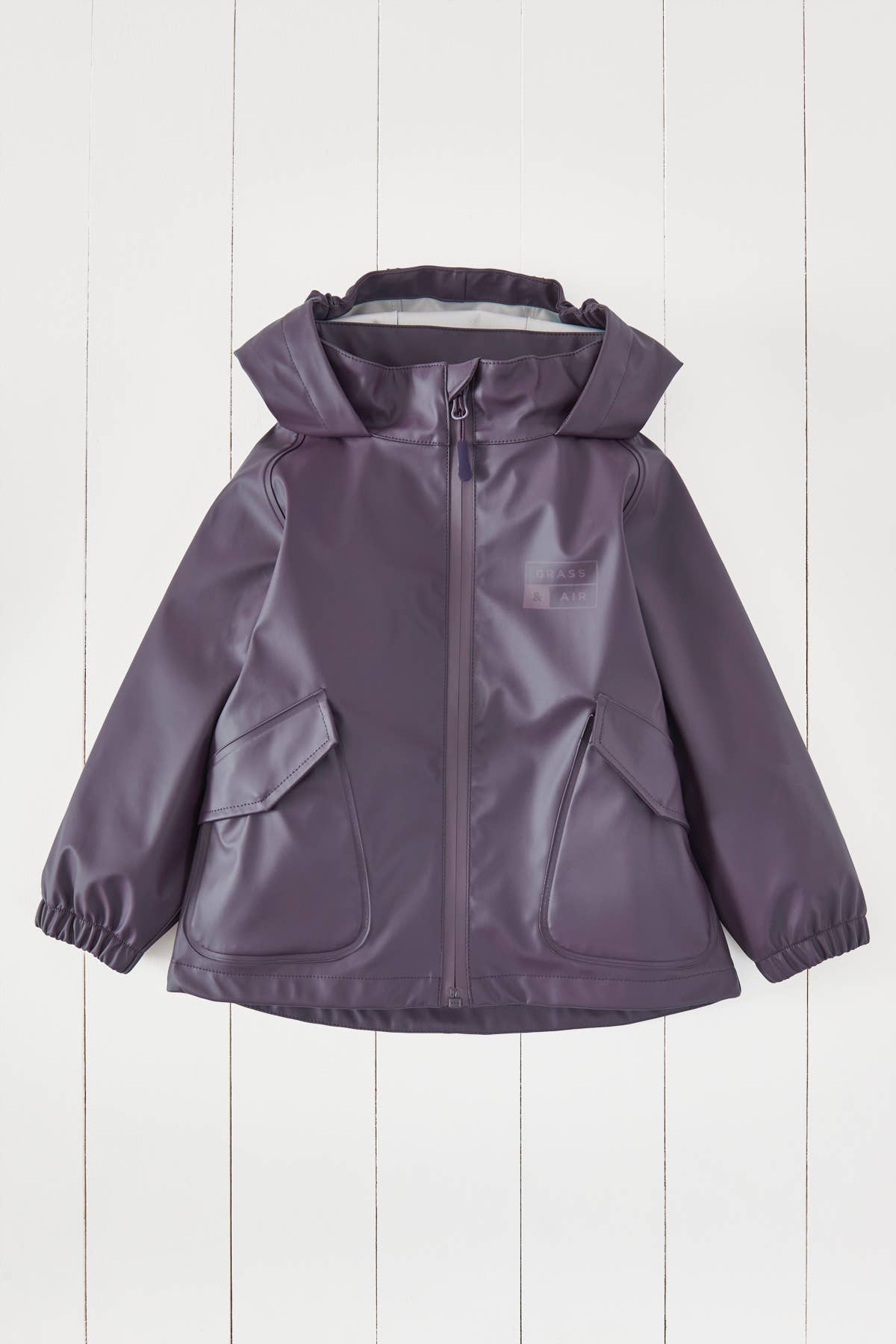 Grass & Air Amethyst Purple Kids Rain Jacket