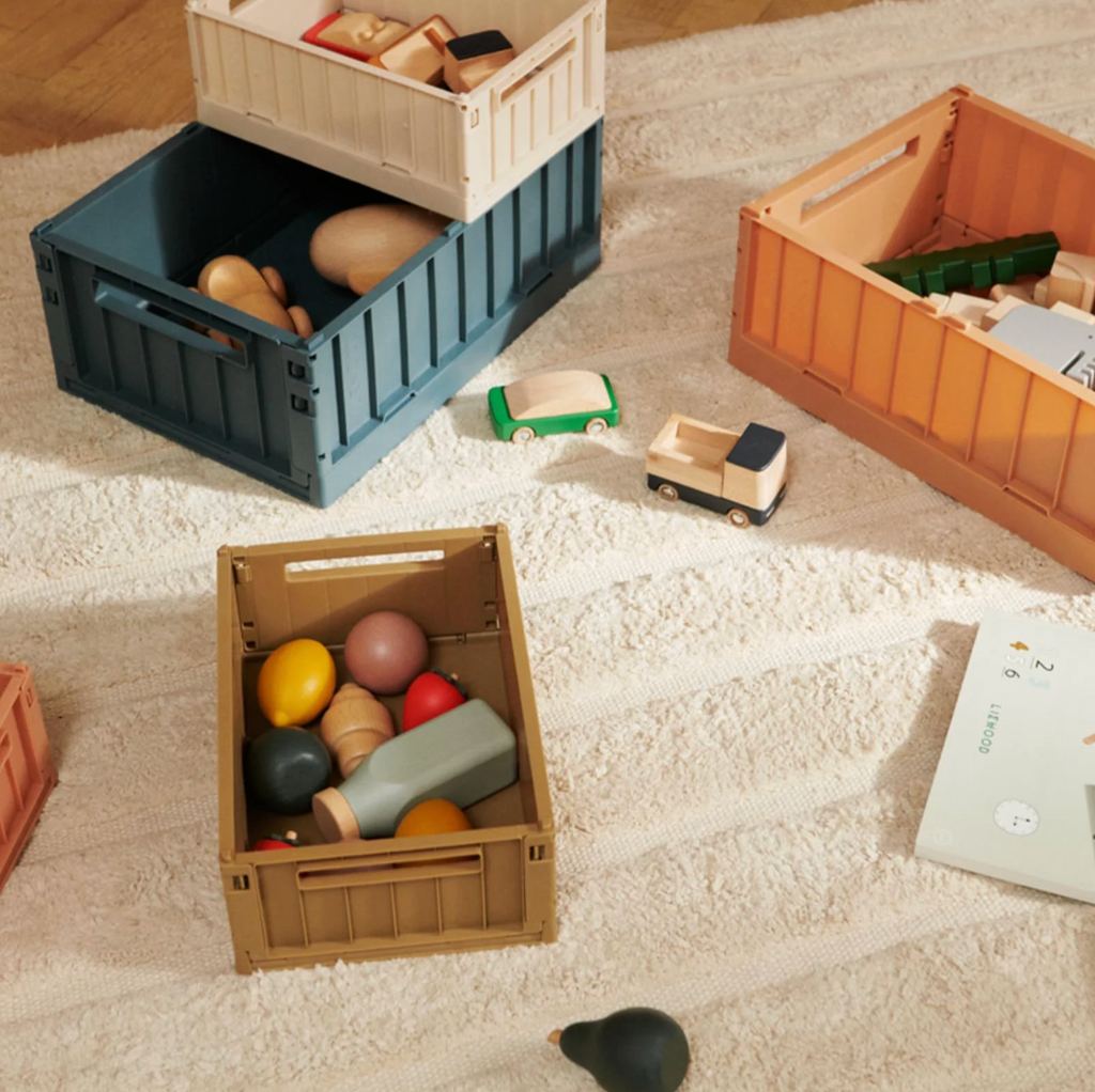 Liewood Weston Storage Box L - Whale Blue