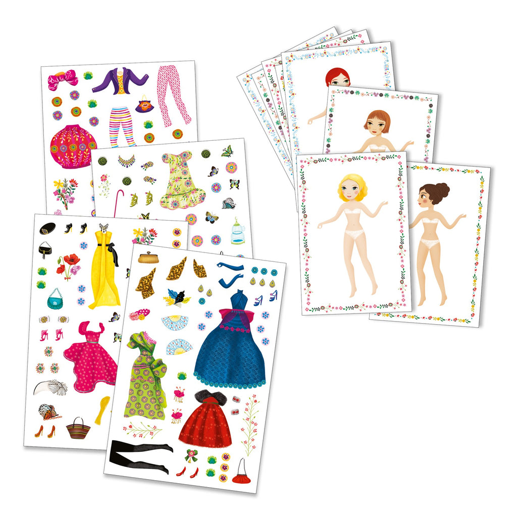 Djeco Massive Fashion Paper Dolls Craft Activity