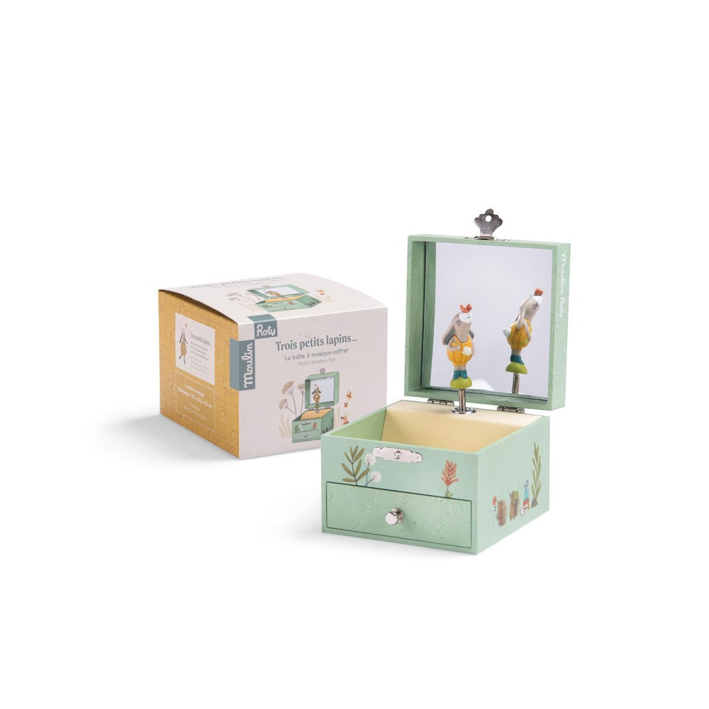 Moulin Roty Musical Jewellery Box - Trois Petits Lapins