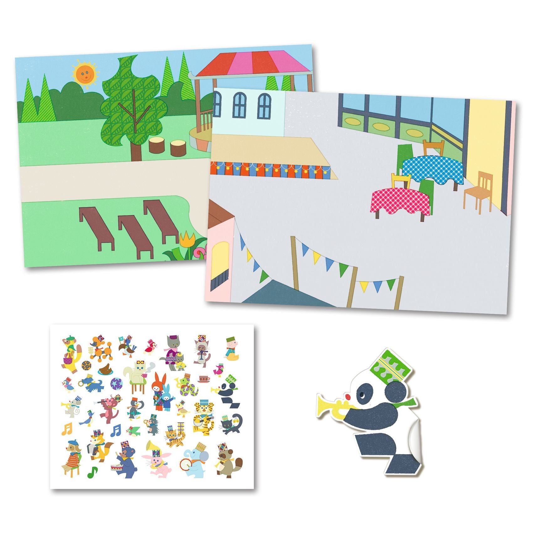 Djeco Repositionable Stickers Board - Fanfare