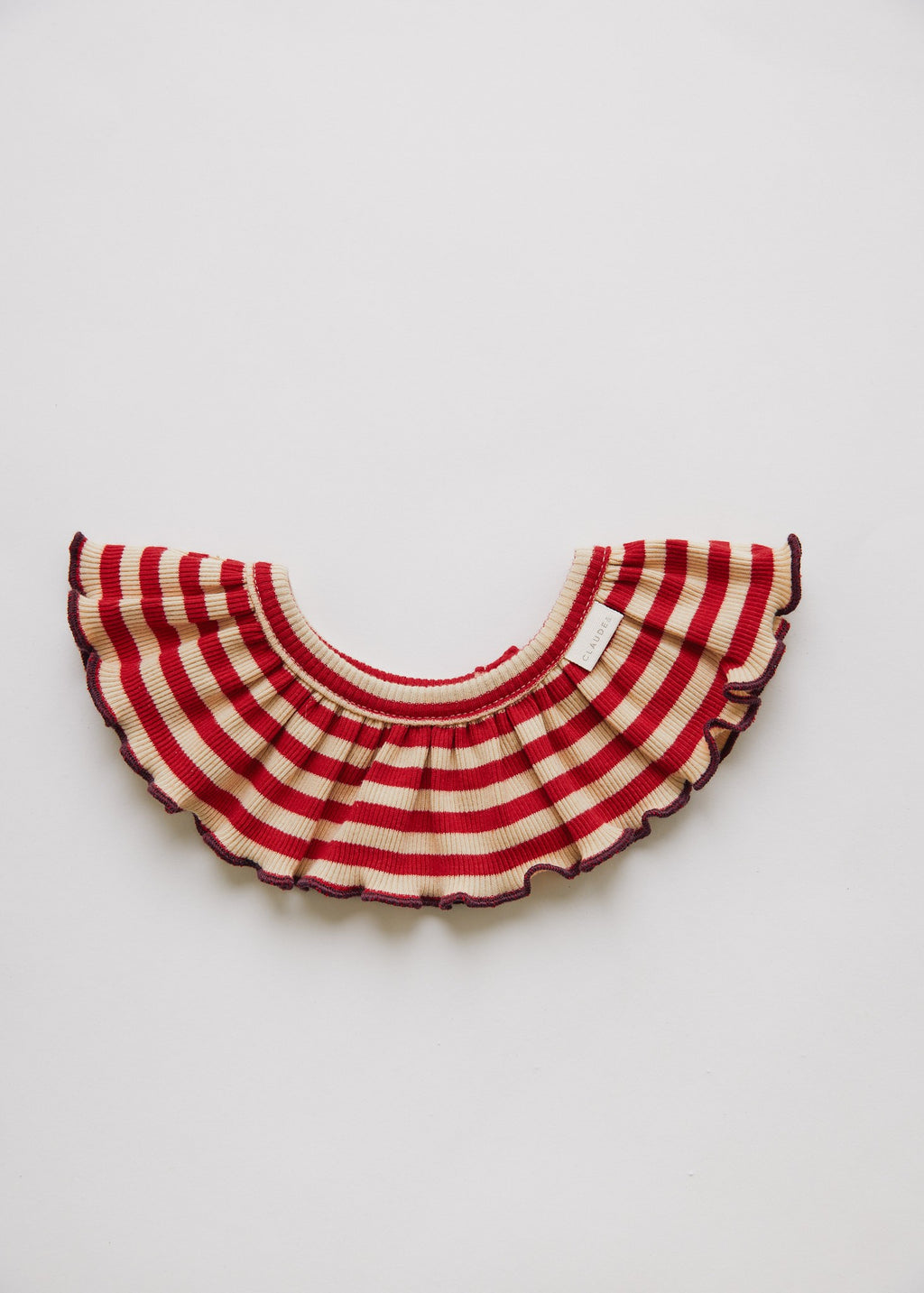 Claude & Co Bobbi Crimson Stripe Collar Bib