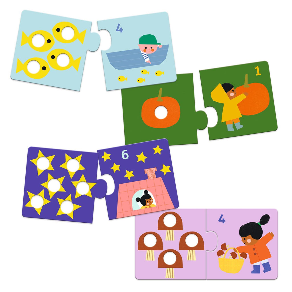 Djeco 12 Duo Puzzles - First Figures
