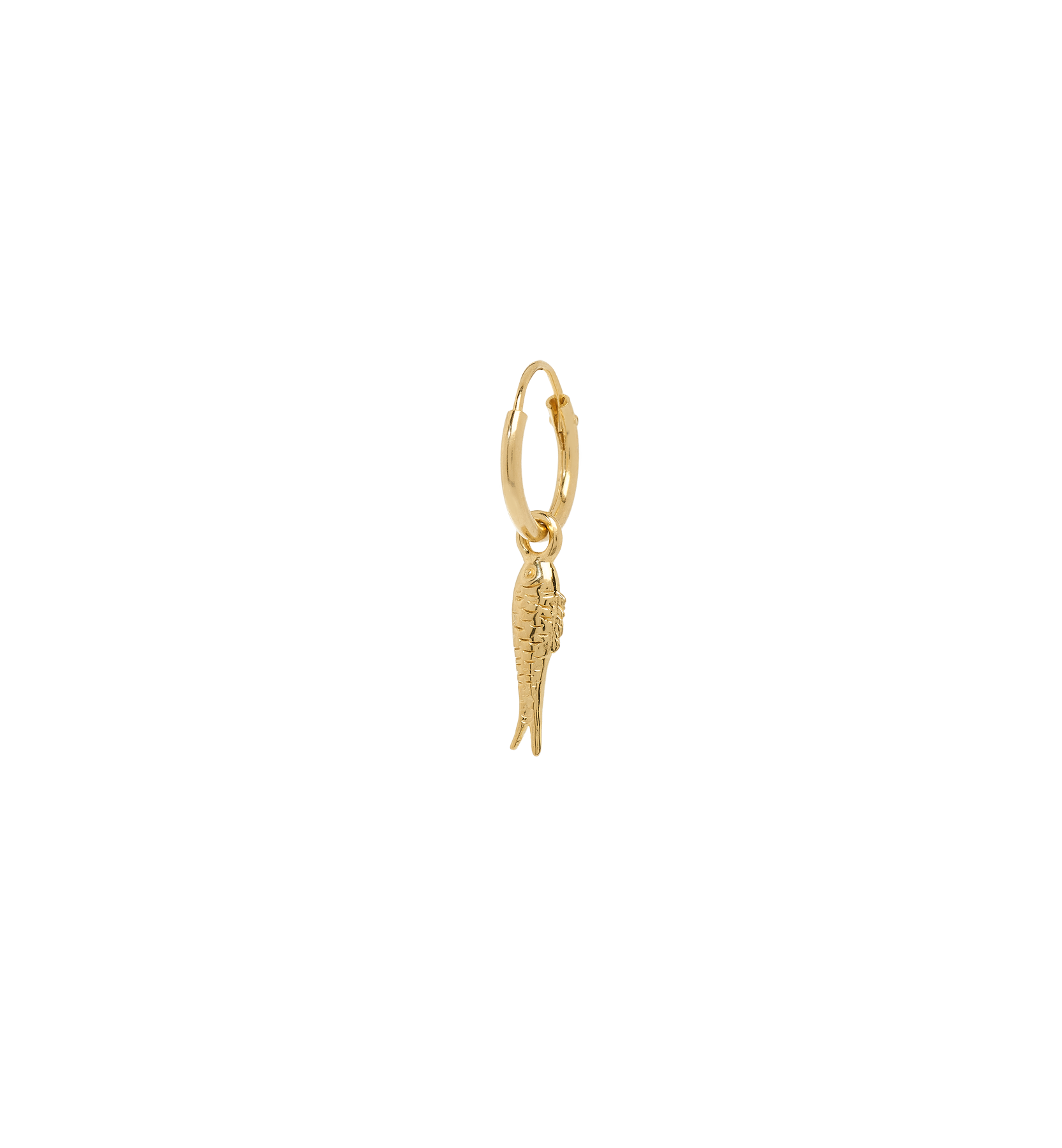 Anna + Nina Single Sardine Ring Earring Gold Plated