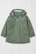 Grass & Air Khaki Colour Changing Kids Rain Jacket