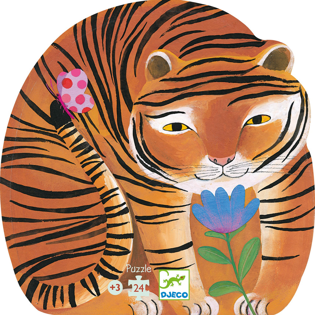Djeco Silhouette 24 Piece Puzzle - The Tigers Walk
