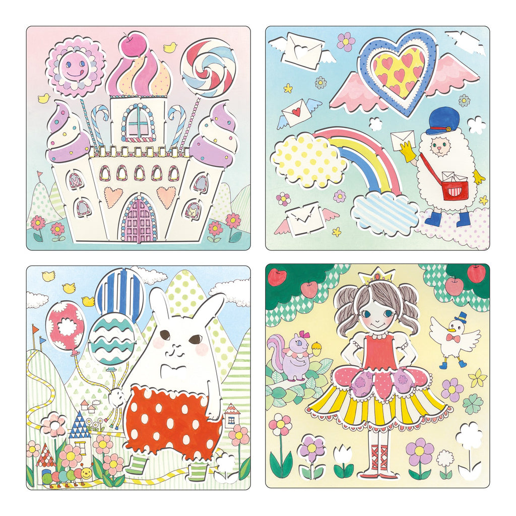 Djeco Stencil Craft Set - Kawailand