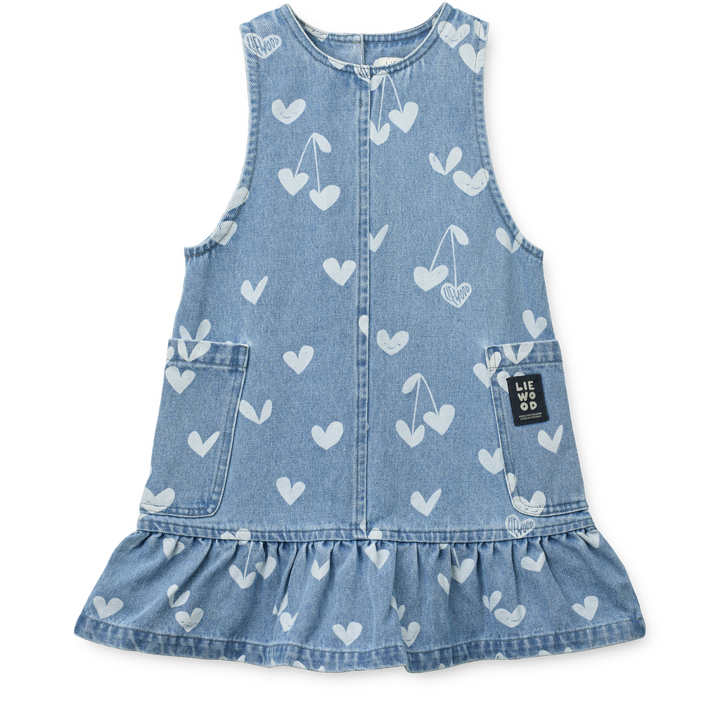 Liewood Angelica Printed Denim frill Dress