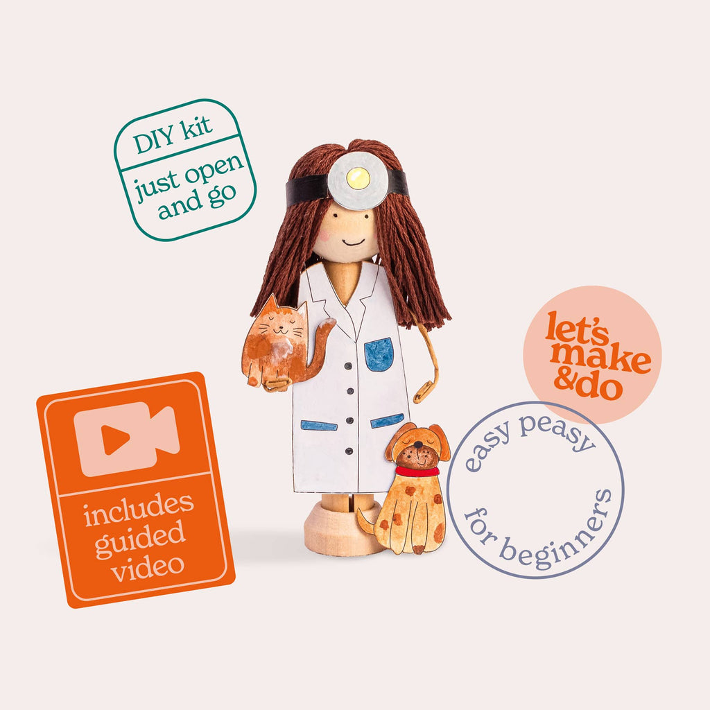 Make Your Own Vet Craft Kit - Wooden Painting Gift Set
