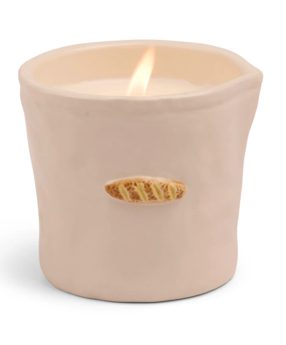 Paddywax - Bistro 8oz/226g French Baguette Embossed Ceramic Candle - Rosemary Thyme Boxed