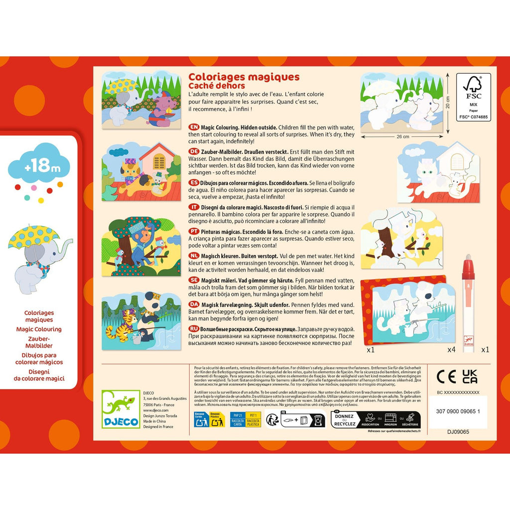 Djeco Magic Colouring Set - Hidden Outside