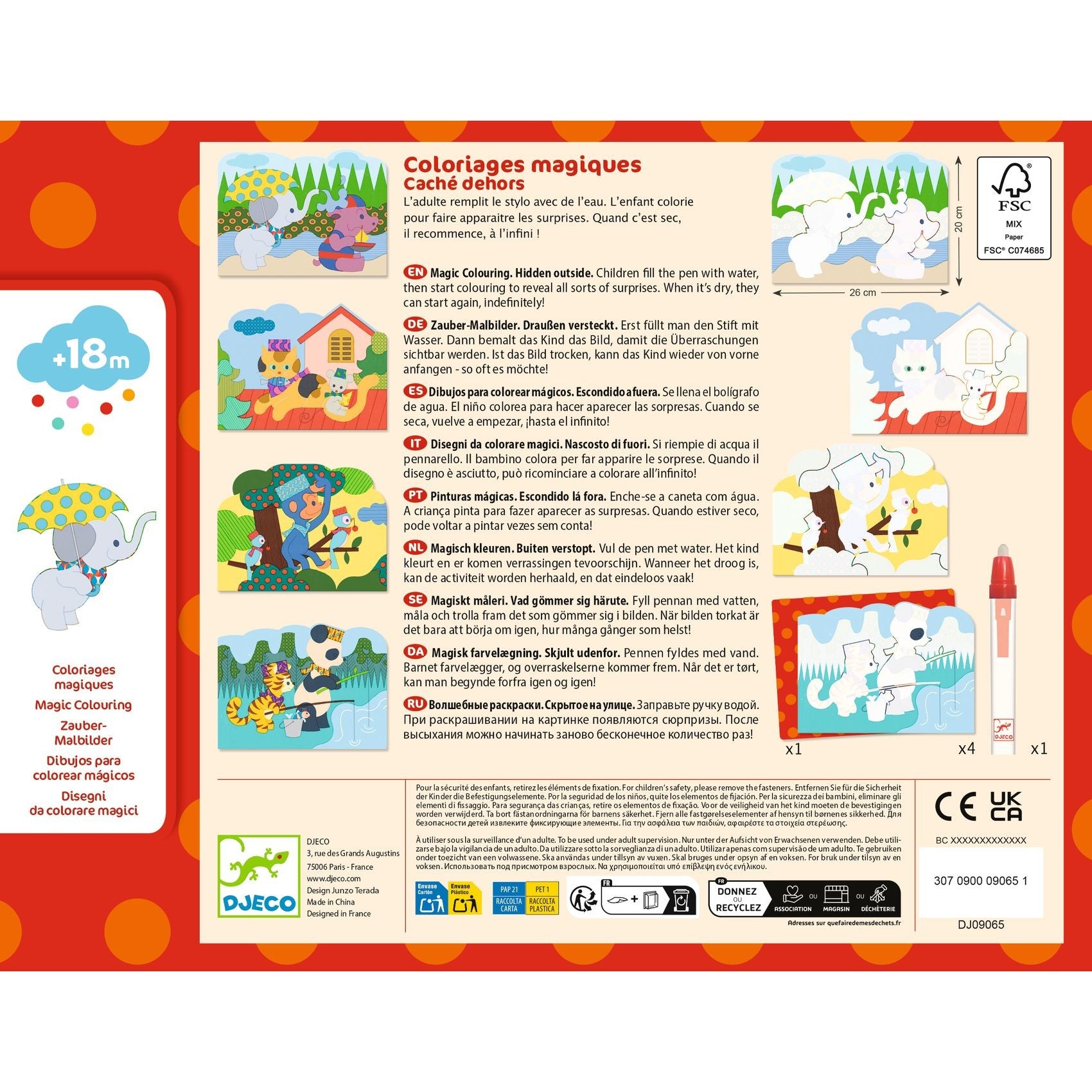 Djeco Magic Colouring Set - Hidden Outside