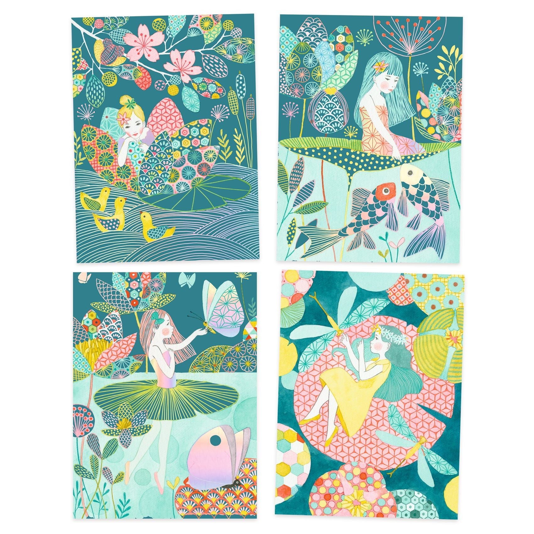 Djeco The Pond Scratch Card Set