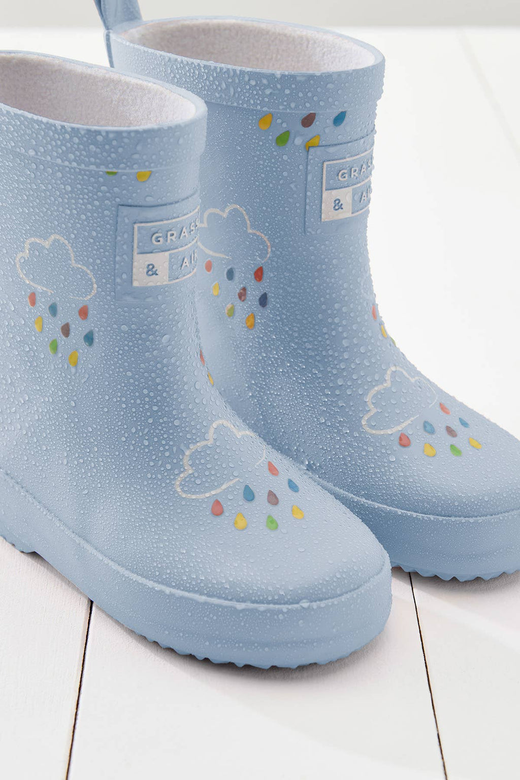 Grass & Air Baby Blue Colour-Revealing Wellies