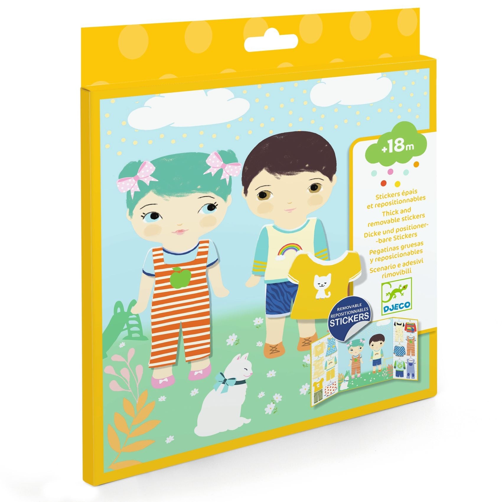 Djeco Easy To Peel Sticker Play Board - Clothes