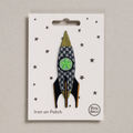 Rocket Iron-On Embroidered Patch