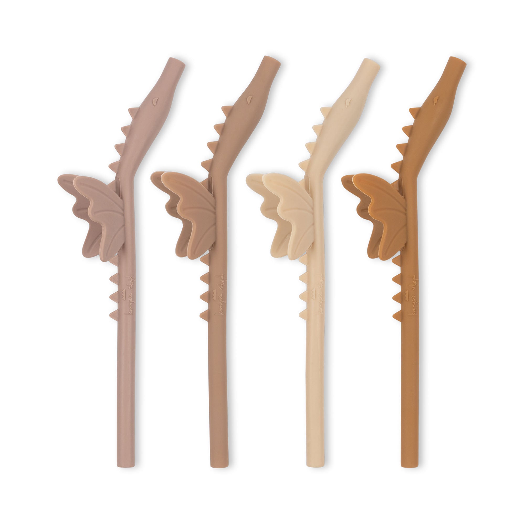 Konges Sløjd 4 Pack Silicone Straws Dragon