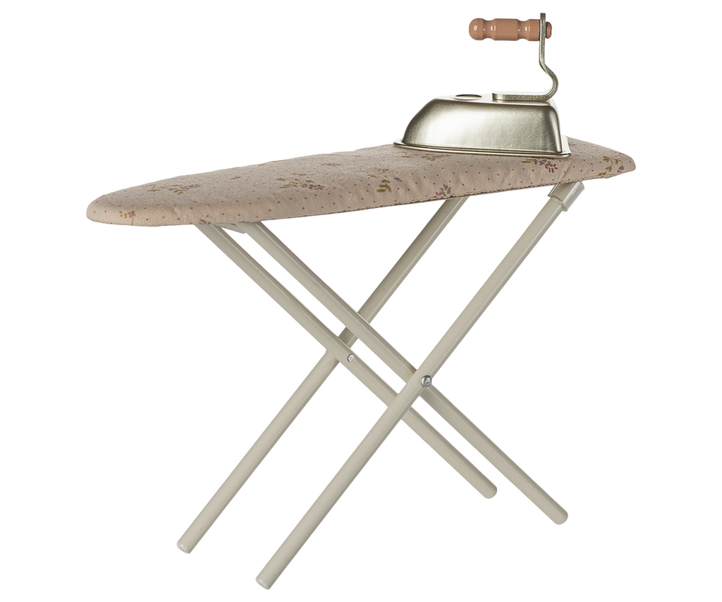 Maileg Iron and ironing board, Miniature - Off white