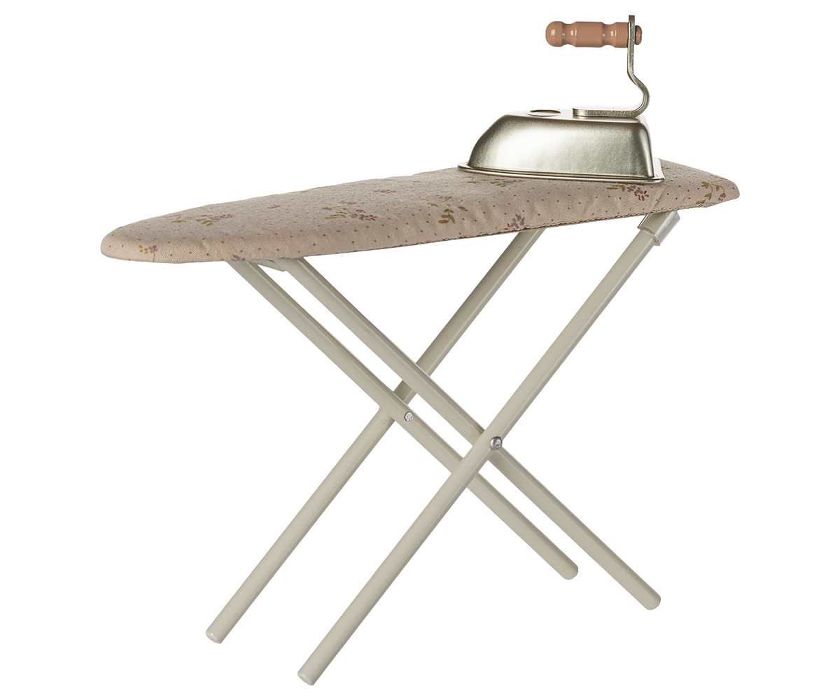 Maileg Iron and ironing board, Miniature - Off white