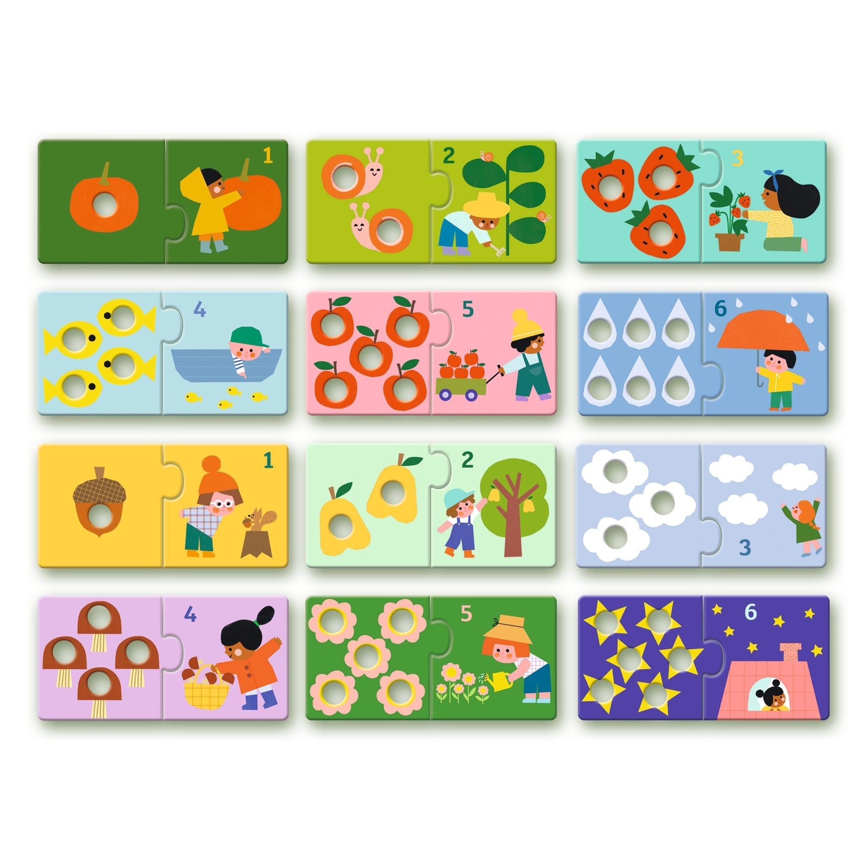 Djeco 12 Duo Puzzles - First Figures