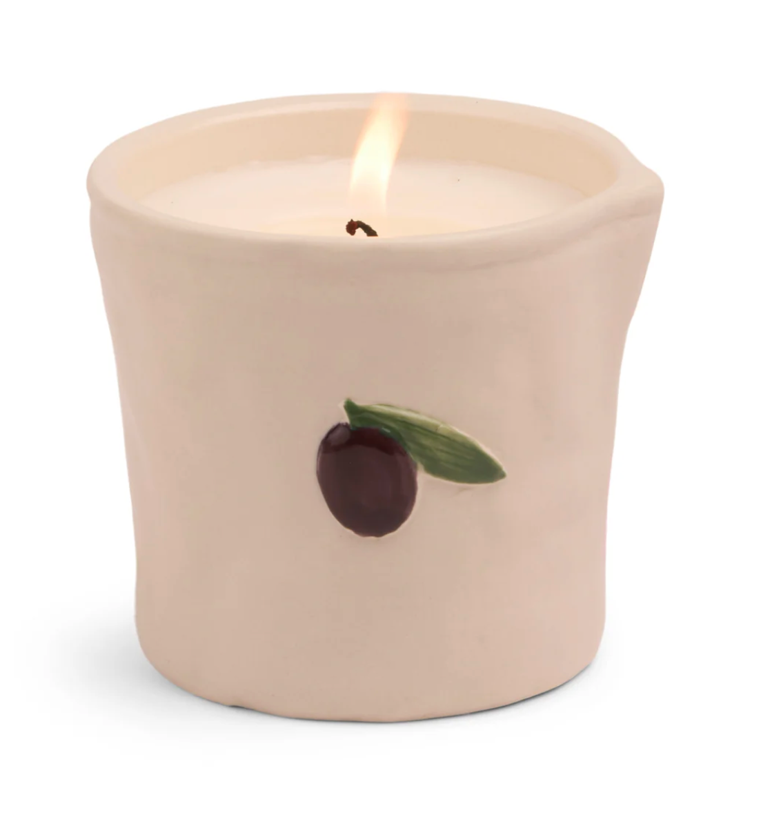 Paddywax Olive Embossed Ceramic Candle - Fig Olive Boxed