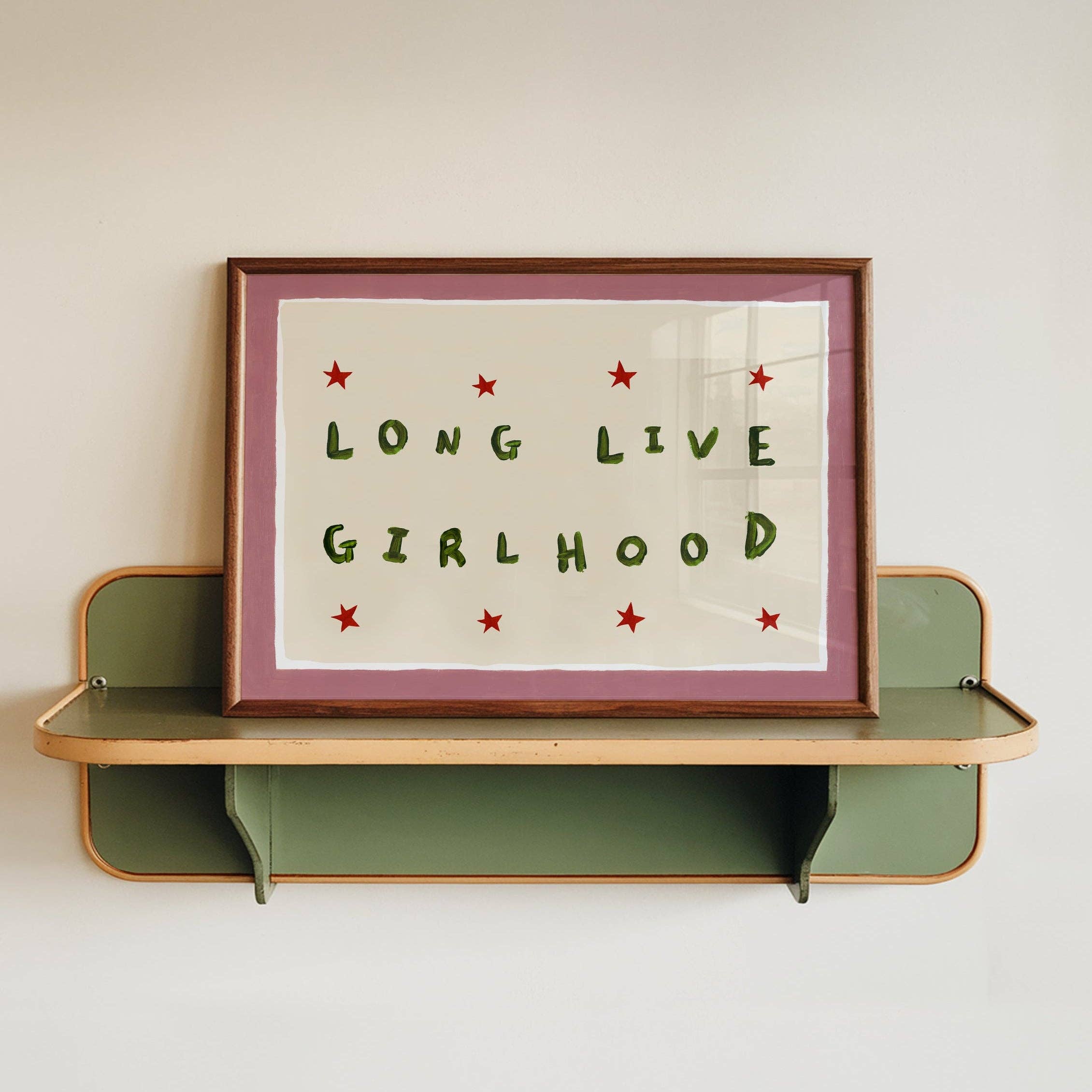 Long Live Girlhood Hand Painted Print