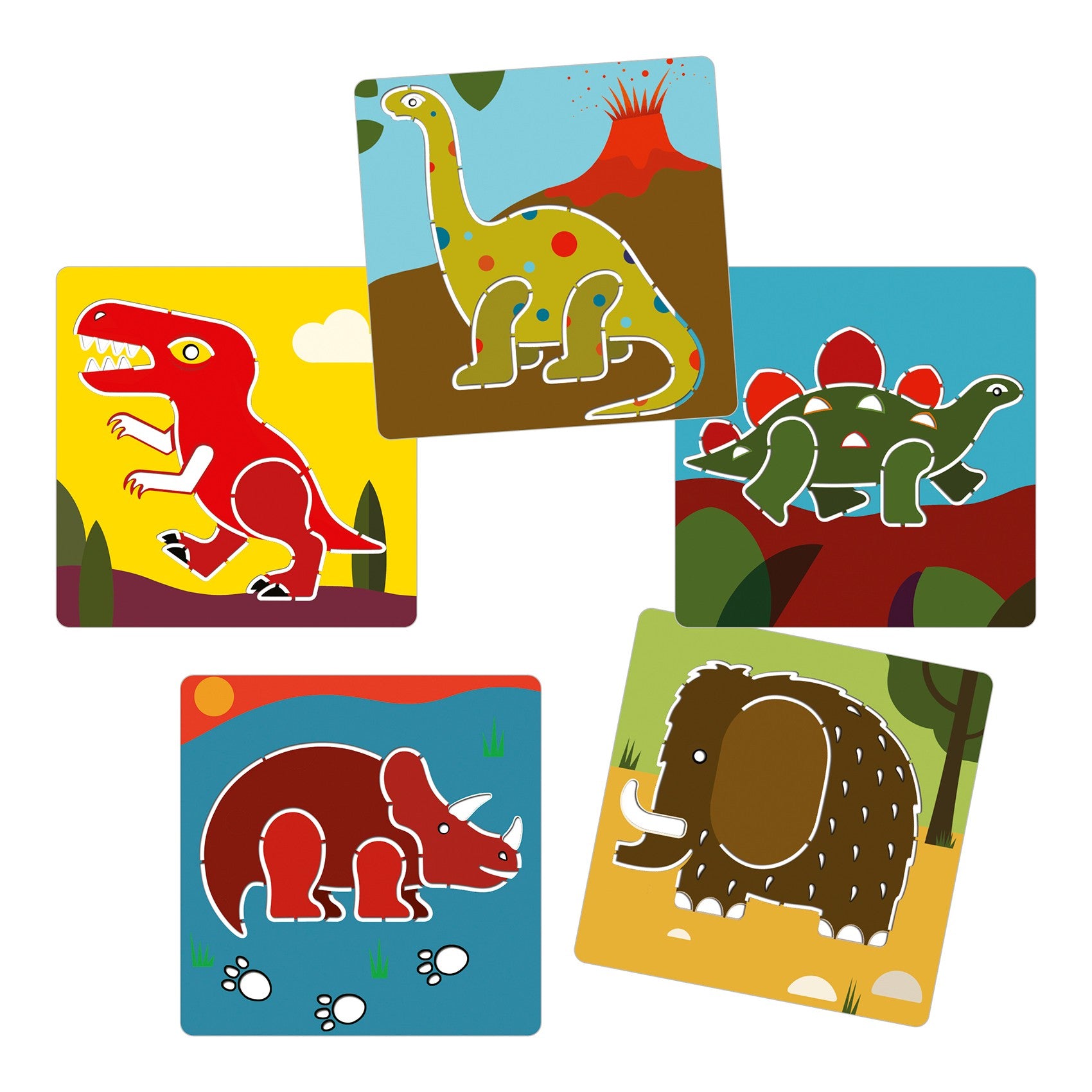Djeco Stencil Craft Set - Dinosaurs