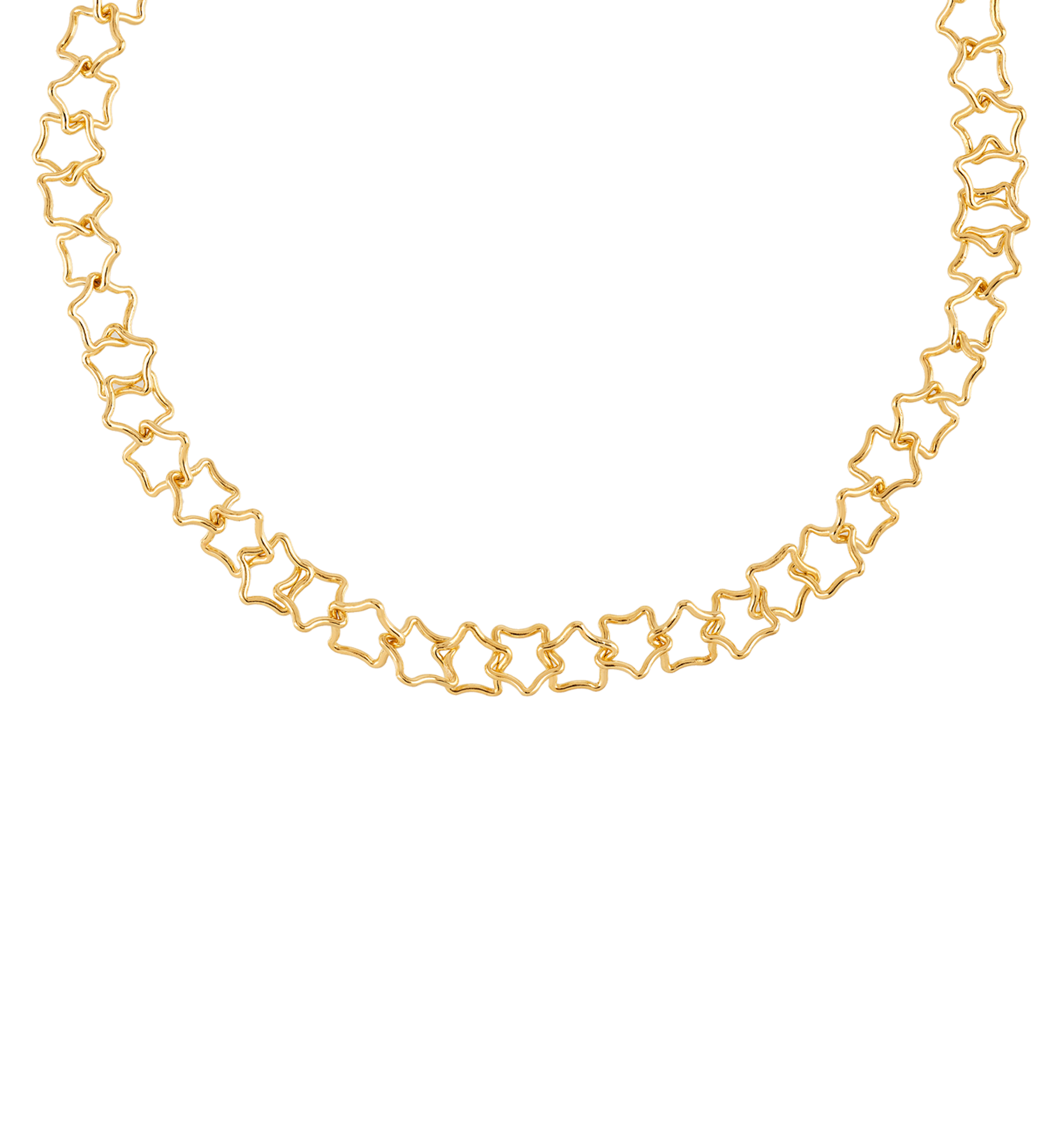 Anna + Nina Linked Chunky Stars Necklace