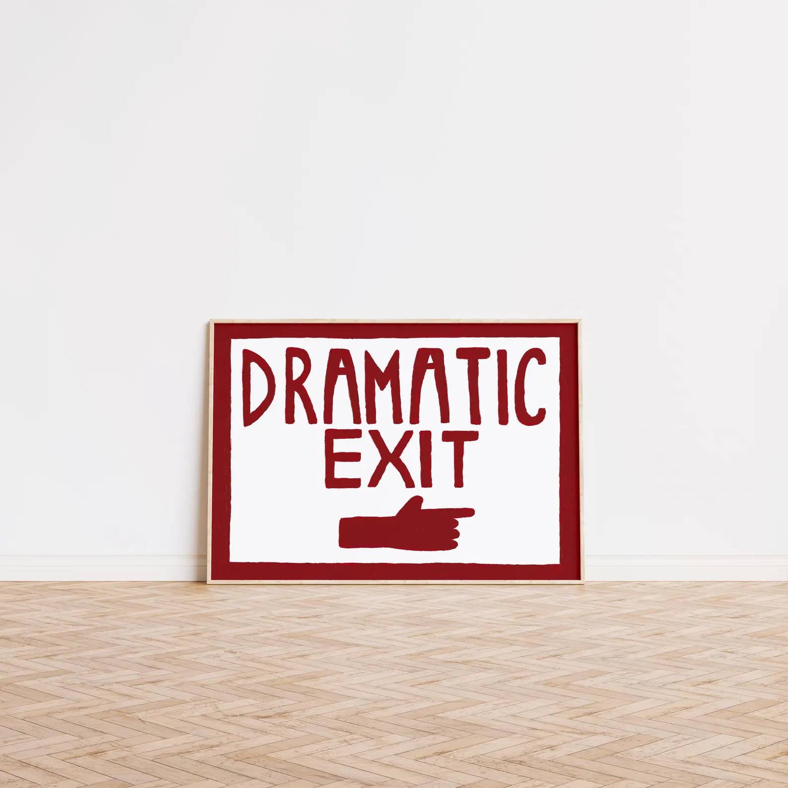 Dramatic Exit Hand Painted Print