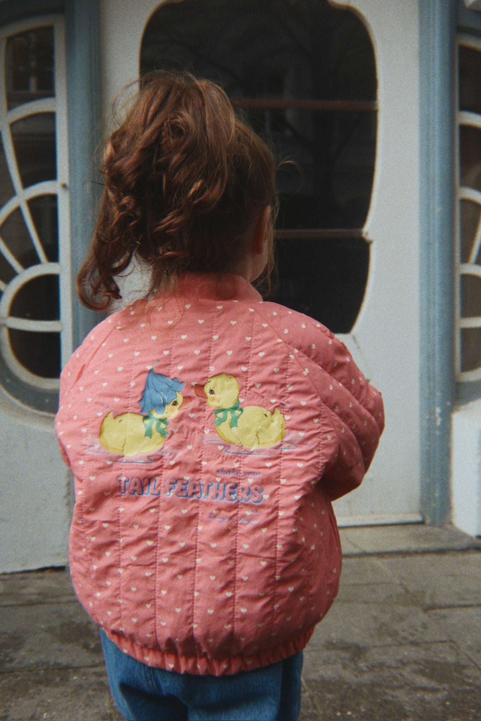 Konges Sløjd Juno Duckling Printed Bomber Jacket - Coeur Feathers